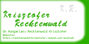 krisztofer recktenwald business card